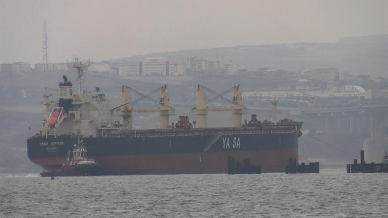 Odessa açıklarında vurulan Türk gemisi Yalova Limanında
