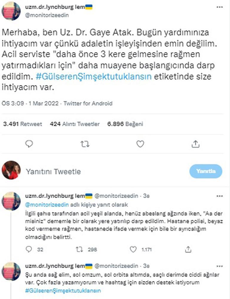 Doktor Gayeyi darp şüphelisi kadın adli kontrolle serbest