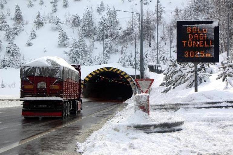 Bolu Dağında kar durdu, ulaşım rahatladı