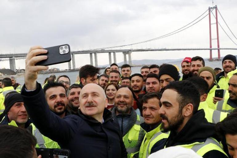 Cumhurbaşkanı Erdoğan, Çanakkale Köprüsü yapımında çalışan personelle telefonda konuştu