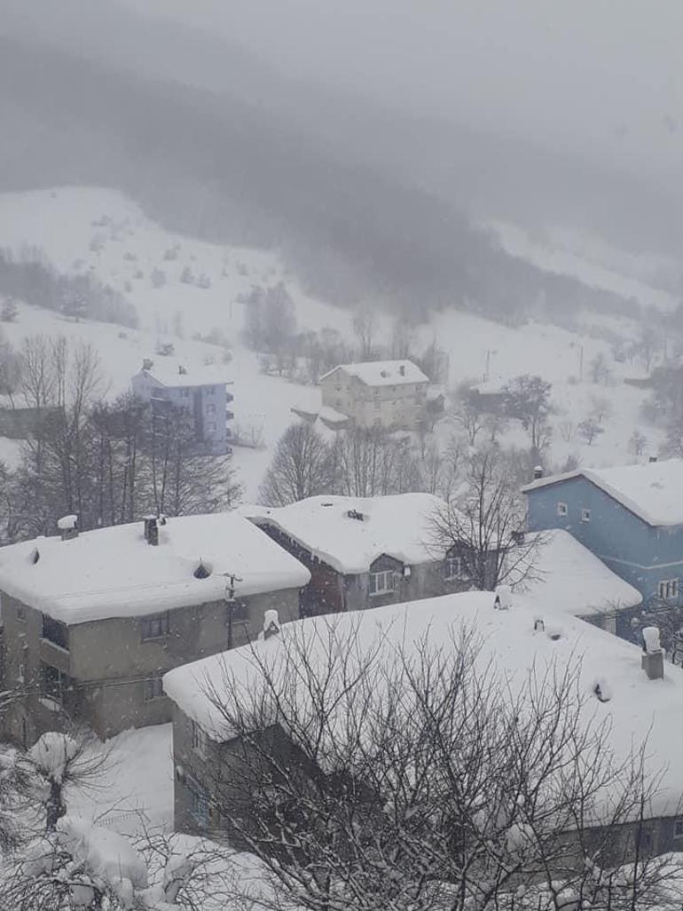 Doğu Karadenizde kar esareti; beyaz örtü altındaki taksisini aradı