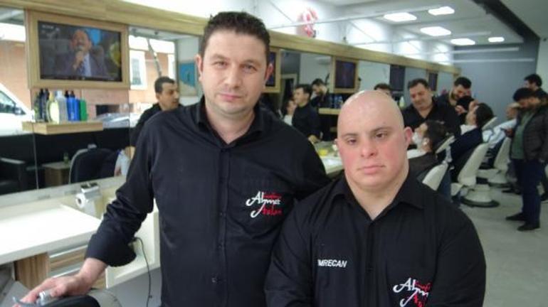 Avcıların down sendromlu berber çırağı