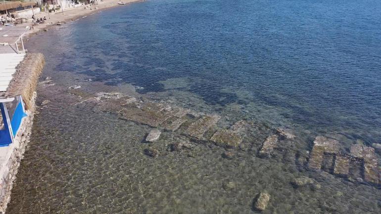 Bodrumda deniz çekildi, tarihi Kral Yolu ortaya çıktı