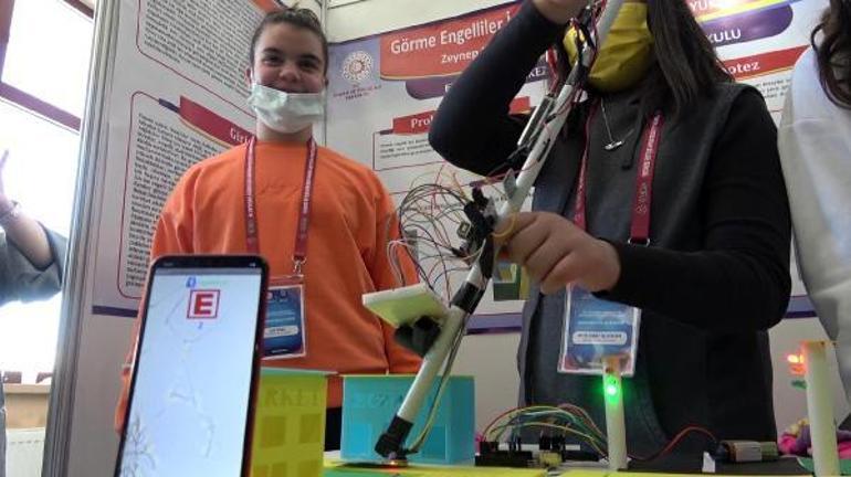 Ortaokul öğrencileri tasarladıkları akıllı bastonla görme engellileri rahatlatacak