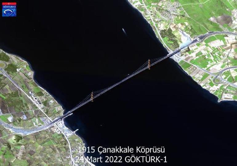 Göktürk-1in gözünden 1915 Çanakkale Köprüsü