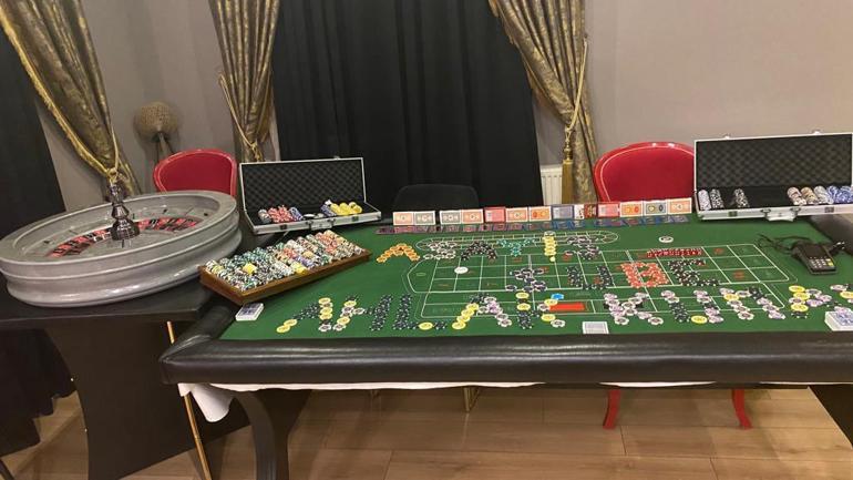 Büyükçekmecede villaya kumar baskını