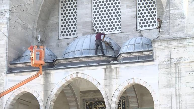 Süleymaniye Camiinde onarım çalışmaları başladı