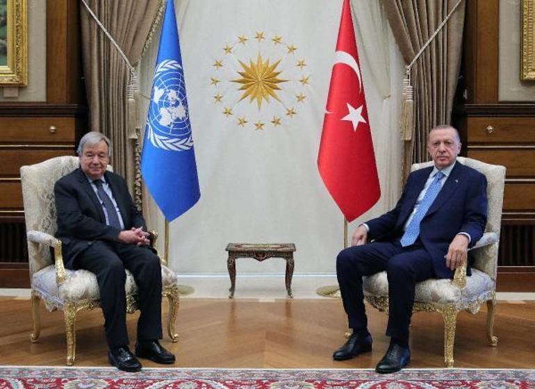 Cumhurbaşkanı Erdoğan, BM Genel Sekreteri Guterresi kabul etti