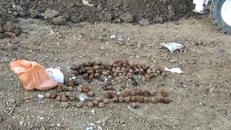 Bandırma’da toprağa gömülü halde bulunan el bombaları Osmanlı ve Alman yapımı çıktı