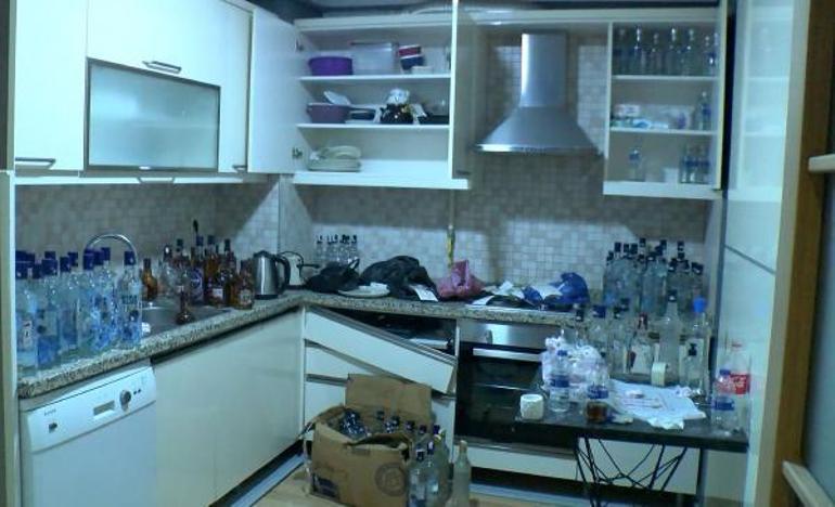 Maltepede kaçak içki ve sigaraların depolandığı daireye baskın