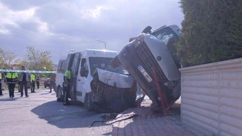Konyada iki okul servisi çarpıştı: 9u öğrenci 14 yaralı