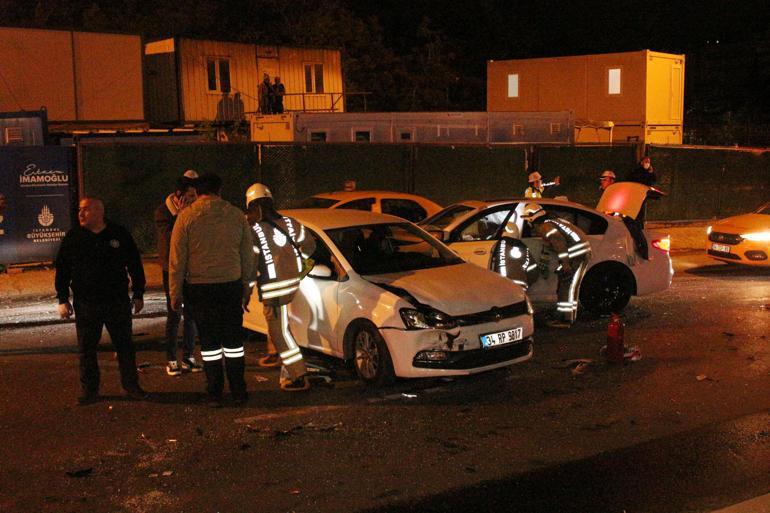 Beşiktaşta 7 araç zincirleme kazaya karıştı; kazaya neden olan sürücü kaçtı