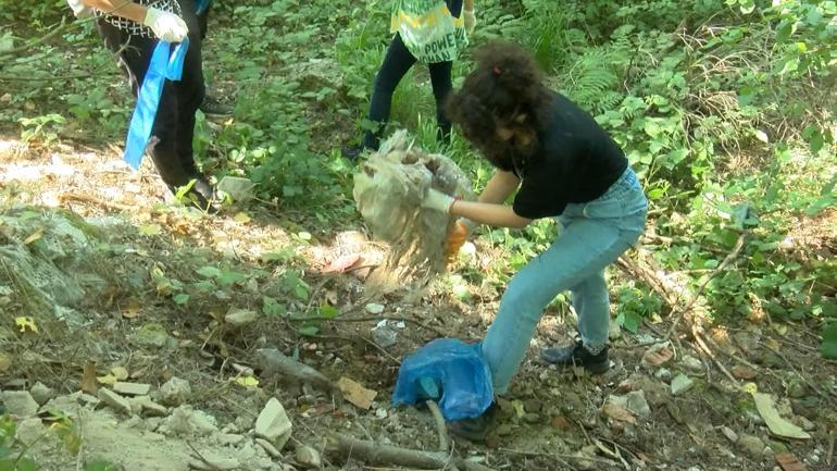 Belgrad Ormanından toplanan atıklar fidana dönüşecek