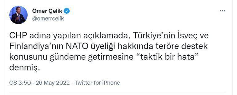 AK Partili Çelikten CHPnin NATO açıklamasına tepki