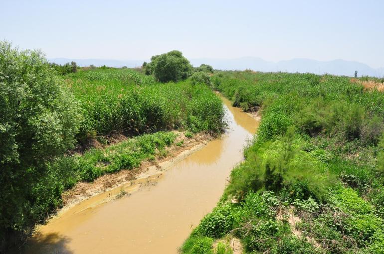 Nif Çayı, kamyondan dökülen atıklar nedeniyle kırmızı akmış
