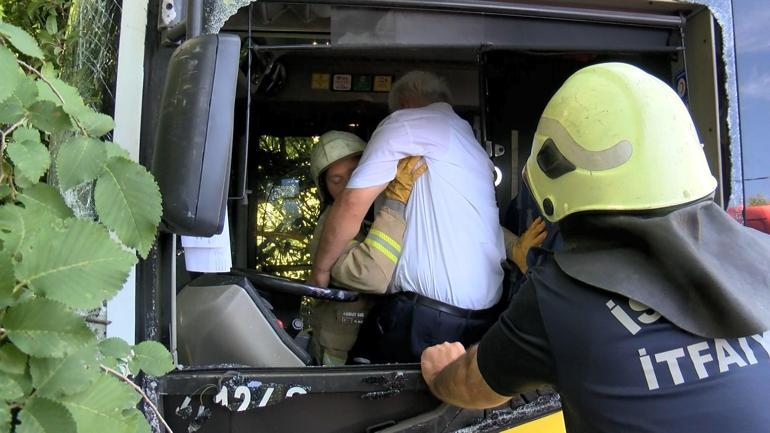 Sarıyerde İETT otobüsü kaza yaptı: 6 yaralı