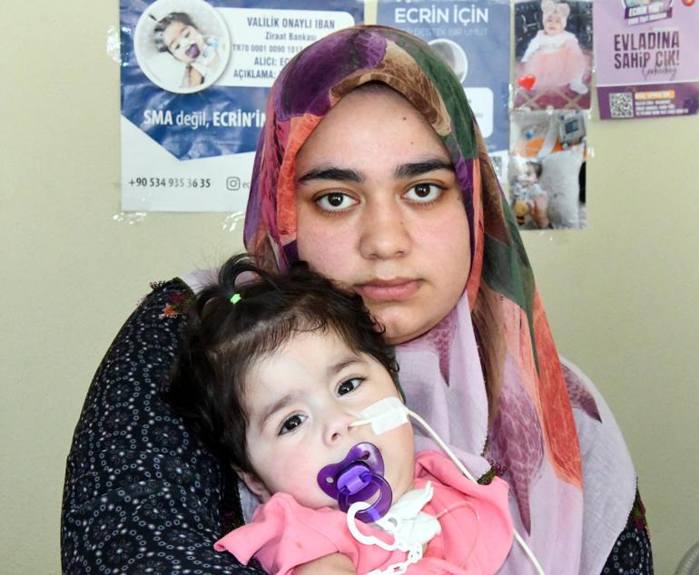 6 makineye bağlı SMAlı Ecrinin annesi: Zaman, en büyük düşmanımız