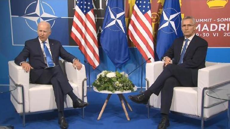 Biden, NATO Genel Sekreteri Stoltenberg tarafından karşılandı