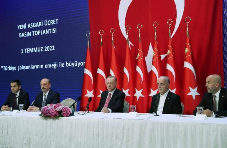 Cumhurbaşkanı Erdoğan: Yeni asgari ücret net 5 bin 500 TL olacaktır