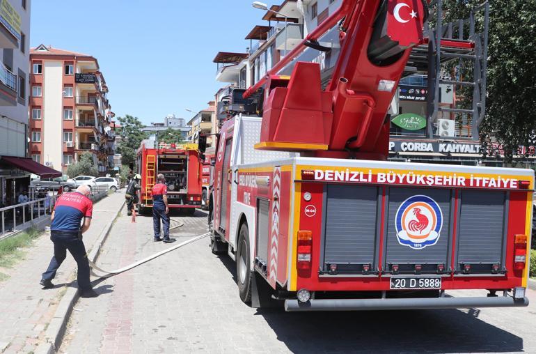 Avukat, bürosunda çıkan yangından zemin kattaki marketin tentesine atlayarak kurtuldu