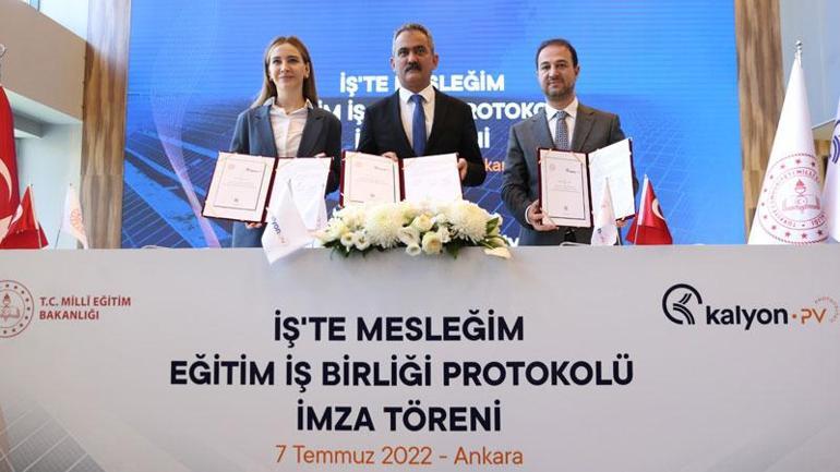 Milli Eğitim Bakanlığı ile Kalyon PV arasında iş birliği protokolü