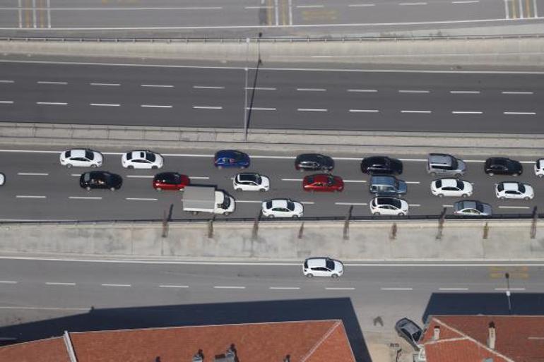 Ankarada helikopter destekli trafik denetimi