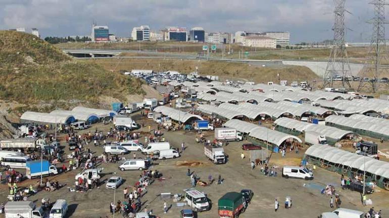 Kurban kesim alanlarındaki yoğunluk havadan görüntülendi