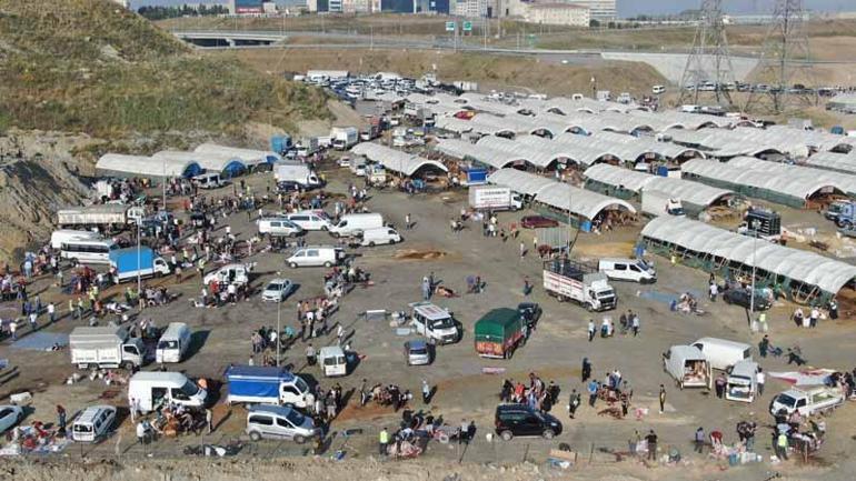 Kurban kesim alanlarındaki yoğunluk havadan görüntülendi