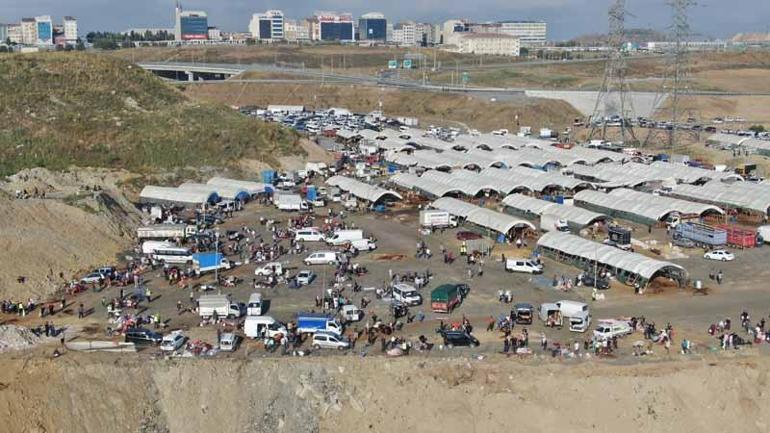 Kurban kesim alanlarındaki yoğunluk havadan görüntülendi