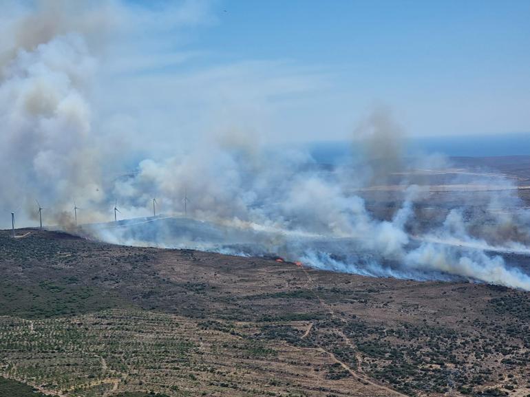 Çeşmede makilik yangını; 7 gözaltı