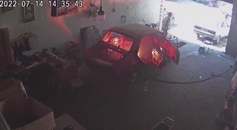 Yanmaktan son anda kurtuldu