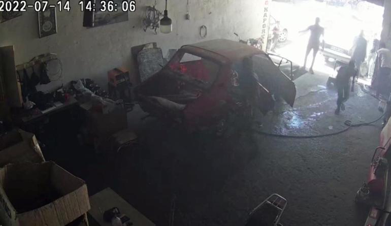 Yanmaktan son anda kurtuldu