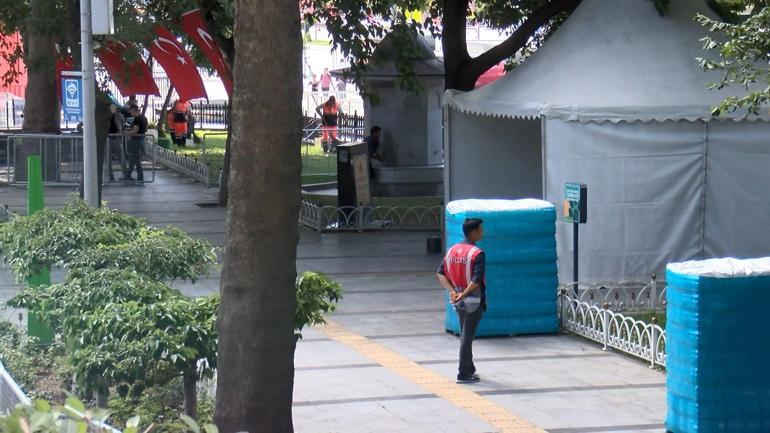 Saraçhane Parkında 15 Temmuz etkinliği hazırlıkları