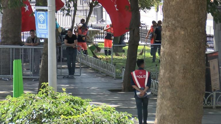 Saraçhane Parkında 15 Temmuz etkinliği hazırlıkları