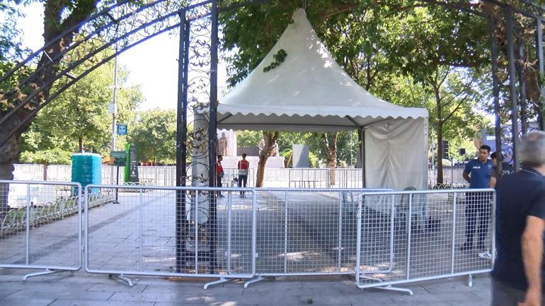 Saraçhane Parkında 15 Temmuz etkinliği hazırlıkları