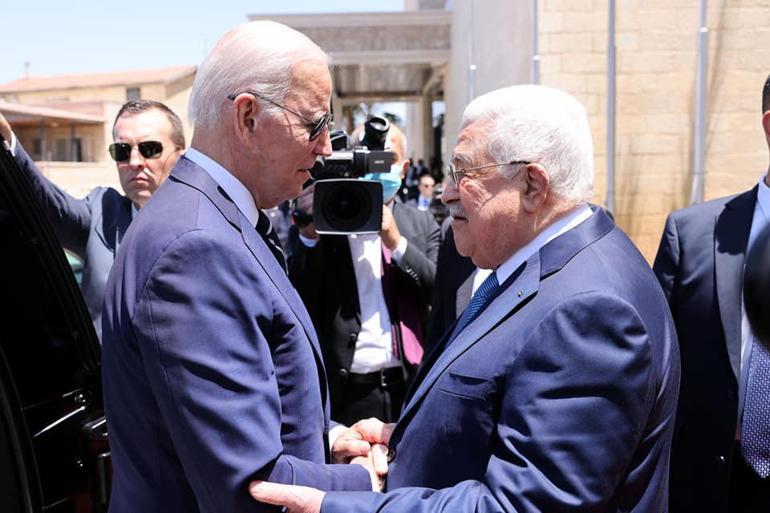 Biden, Filistin Devlet Başkanı Abbas ile ortak basın toplantısı düzenledi