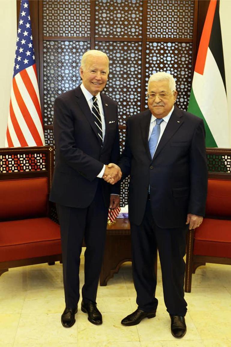 Biden, Filistin Devlet Başkanı Abbas ile ortak basın toplantısı düzenledi