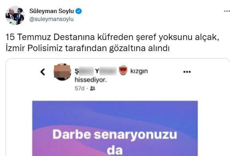 Hakaret içerikli 15 Temmuz paylaşımına gözaltı