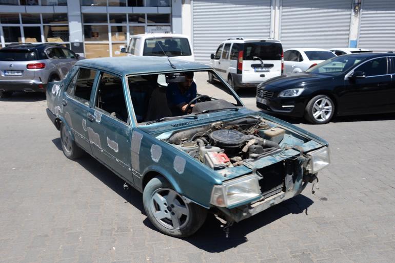 Kazalı araçların 60 bin TLlik motor aksamının çalındığı 47 gün sonra fark edildi