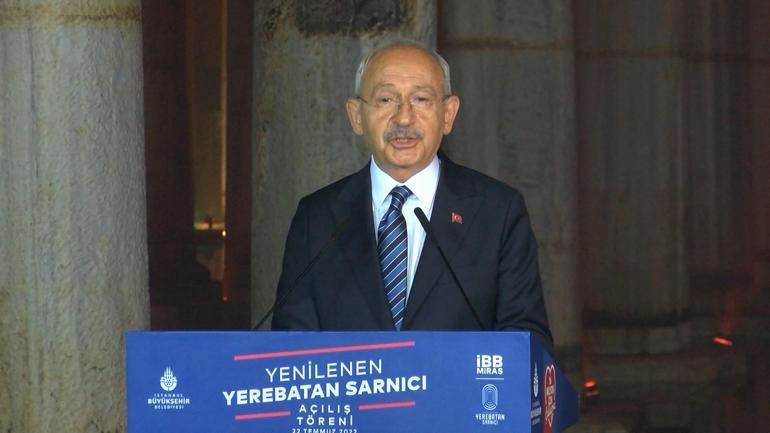 Restorasyonu tamamlanan Yerebatan Sarnıcı Kılıçdaroğlunun katıldığı törenle açıldı