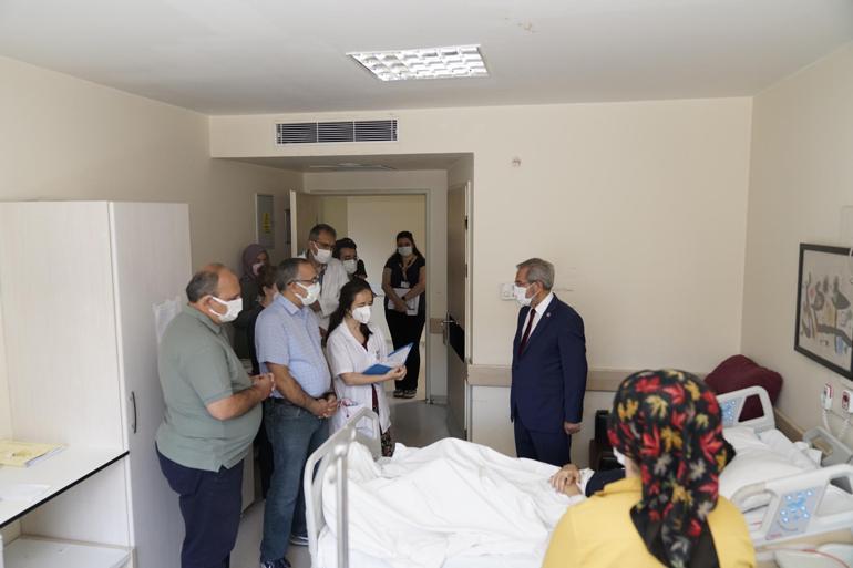 Rektör Ünüvardan içme suyundan etkilenen çocuklara ziyaret