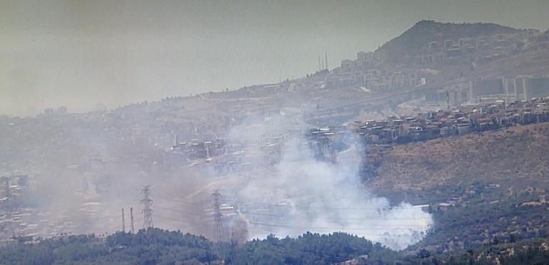 İzmirde makilik yangını