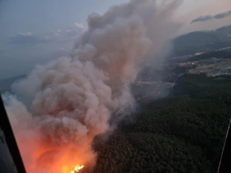 Somadaki orman yangını 12 saatte kontrol altında