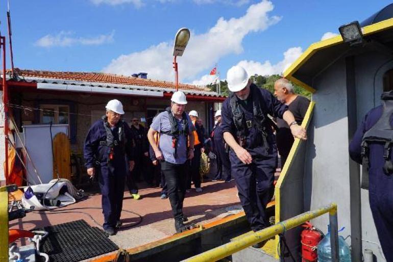 Sarıyer açıklarında bekleyen tahıl yüklü gemilerde denetim başladı