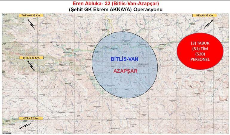 Bitliste Eren Abluka-32 Operasyonu başlatıldı