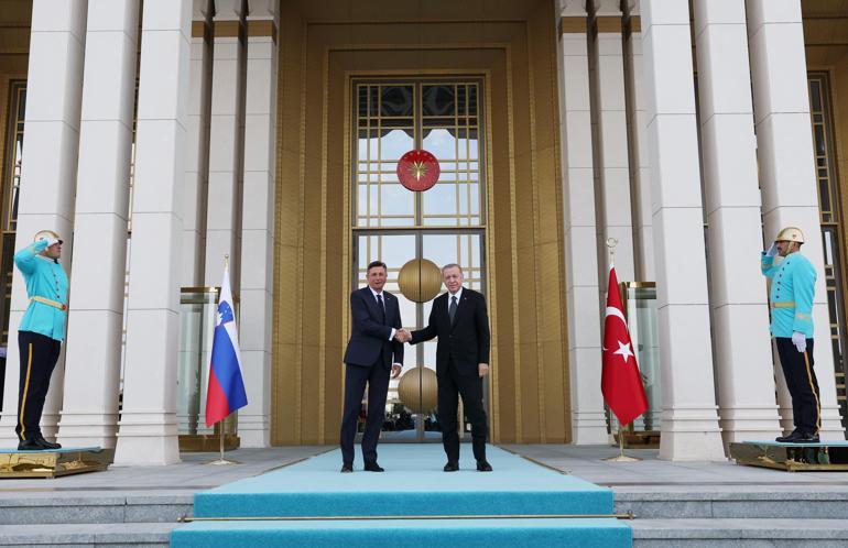 Cumhurbaşkanı Erdoğan, Slovenya Cumhurbaşkanı Pahoru resmi törenle karşıladı