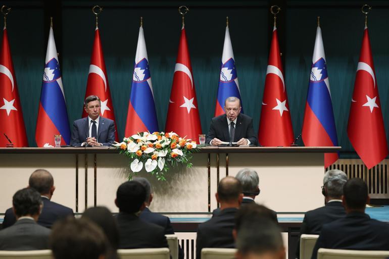 Erdoğan: Slovenya ile ikili ticaret hacmimiz geçen sene 2,3 milyar dolar seviyesine ulaştı