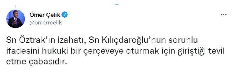 AK Partili Çelik: Kılıçdaroğlunun YSKda olmayan veriler bizde var demesi çok sorunlu bir ifadedir