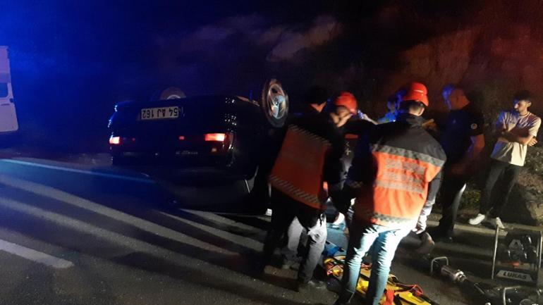 Otomobille refüje çarparak takla atan Onur öldü