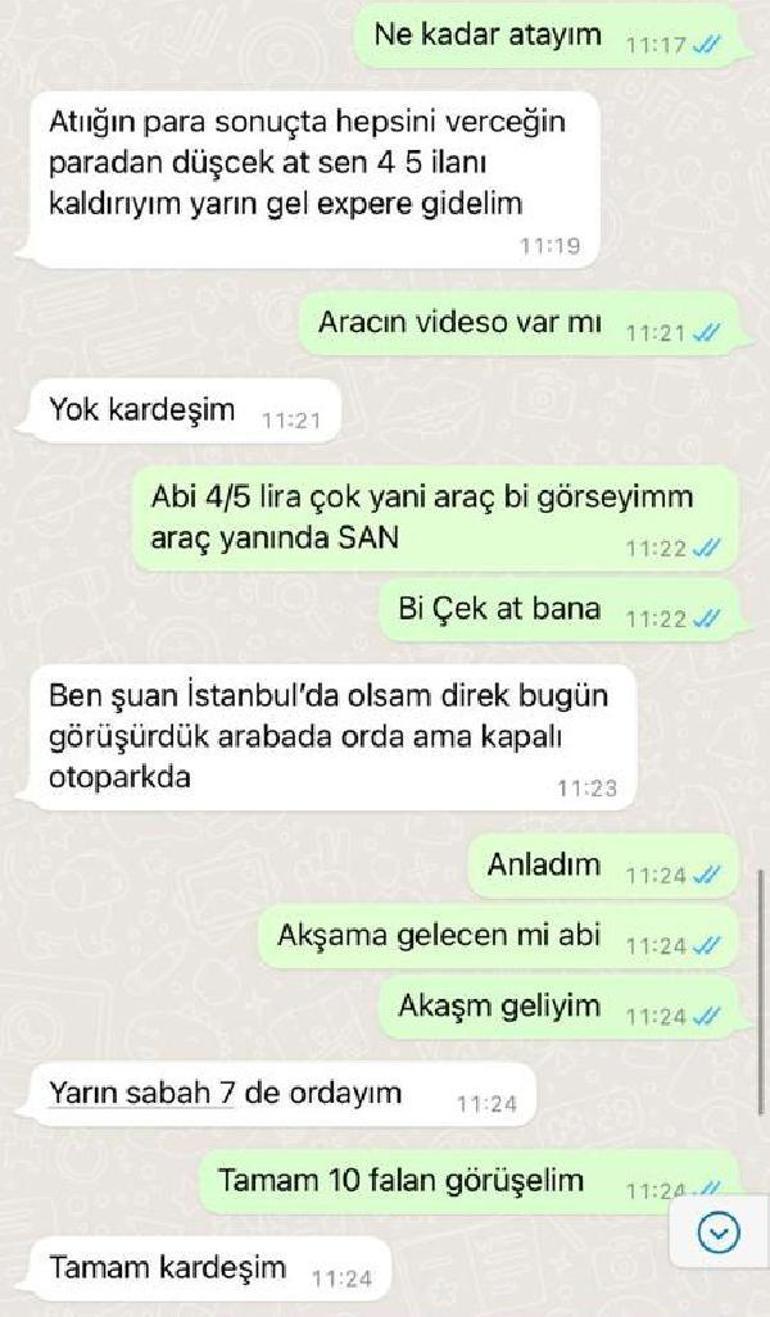 Sahte ilanla otomobilini satışa çıkardılar